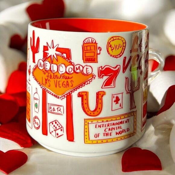 Starbucks Been There Series Las Vegas Across the Globe 14oz Coffee Mug EUC - Picture 3 of 7